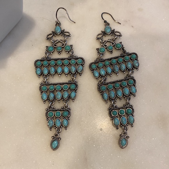 Lucky Brand turquoise earrings - Picture 2 of 3